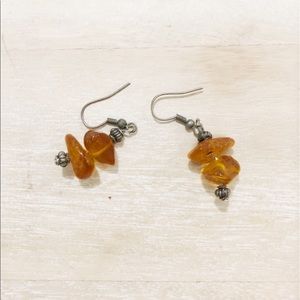 Earrings amber